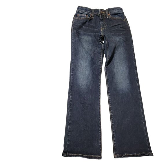 American Eagle Slim Straight Flex Jeans Mens Size 26 X 28 Low Rise Dark Wash - Picture 2 of 7